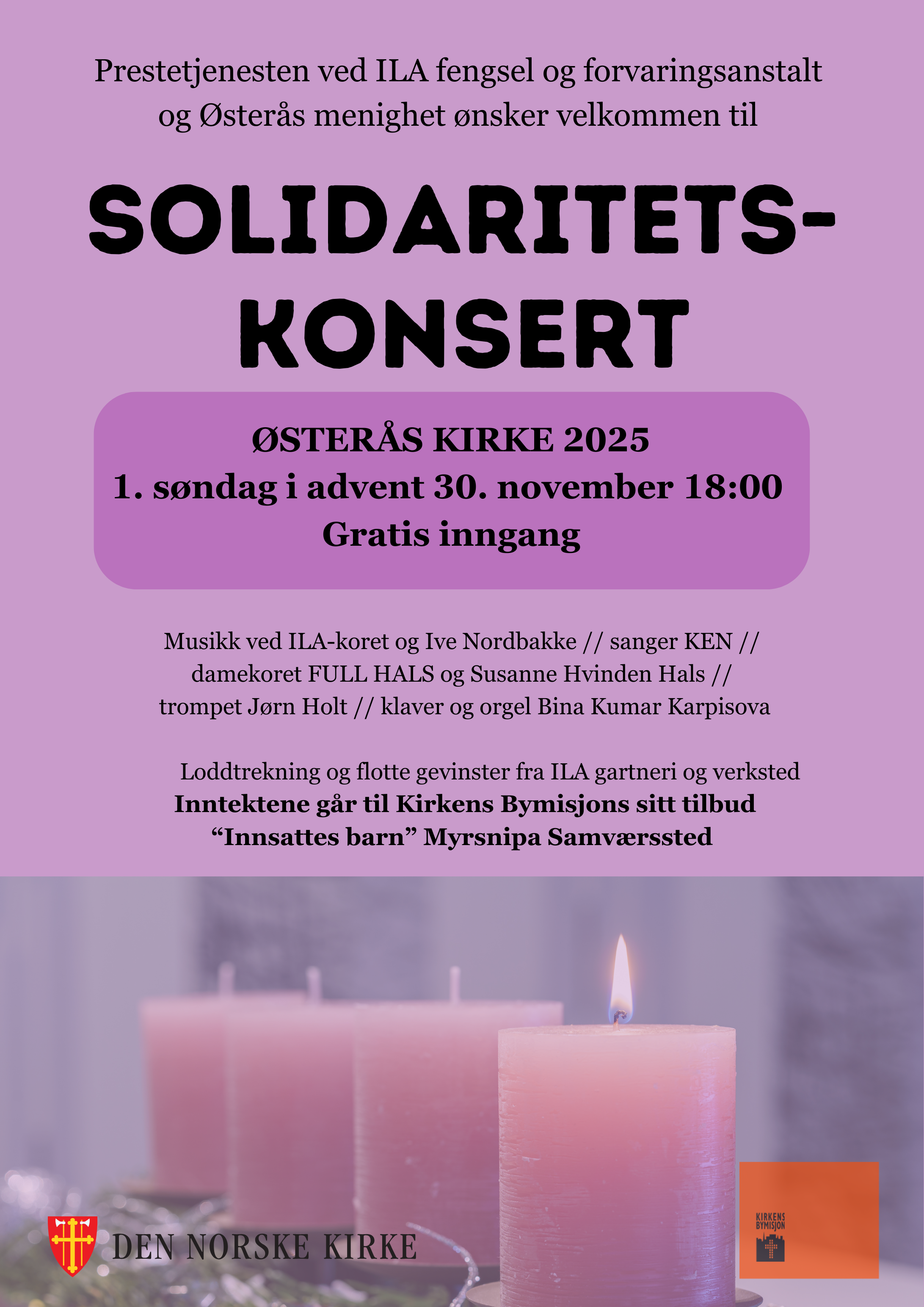 Informasjonsplakat om solidaritetskonserten